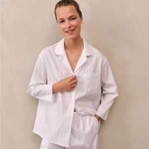 The White Company pure White cotton Sleepwear top - luxurious look & feel